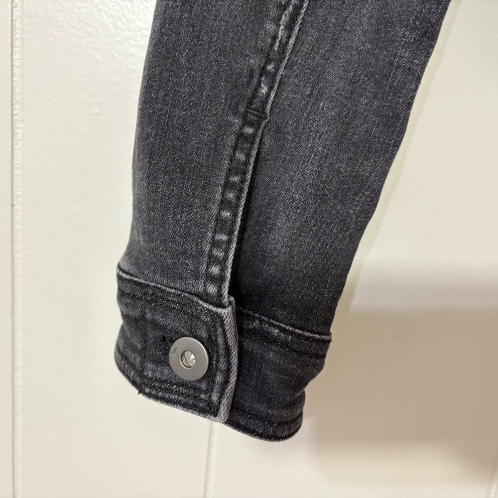 Pilcro & The Letterpress Cora Denim Jacket XS Black Classic Boyfriend Fit - Picture 8 of 12